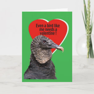 Black Vulture Valentine Holiday Card