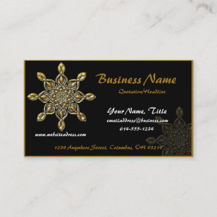 Black w/ Gold Decorative Art Object Business Cards