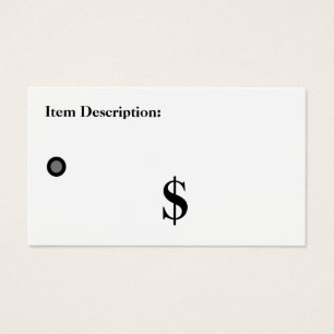 Black & W Price Tags Customisable Retail Sales Tag