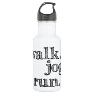 BLACK WALK JOG RUN (font SHADED) 532 Ml Water Bottle