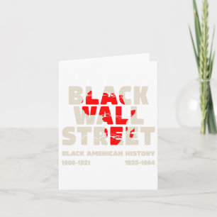 Black Wall Street Tulsa African Juneteenth Black W Card