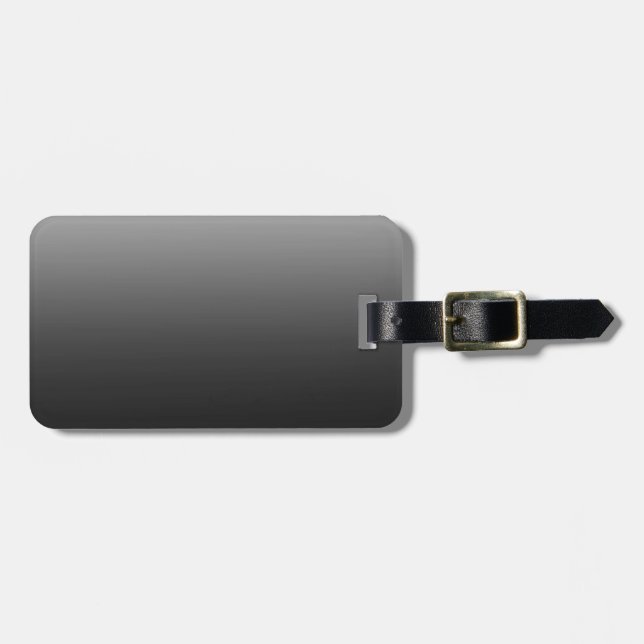 Black Wallpaper Luggage Tag (Front Horizontal)