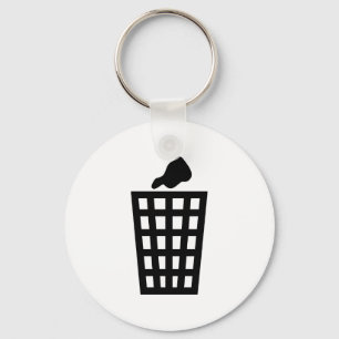Black Waste Bin Key Ring