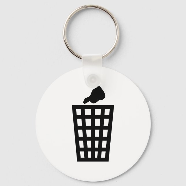 Black Waste Bin Key Ring (Front)