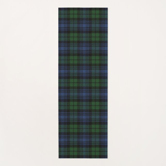 Black Watch Ancient Original Scottish Tartan Yoga Mat (Front)
