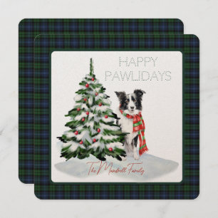 Black  Watch Ancient Tartan Happy Pawlidays Dog