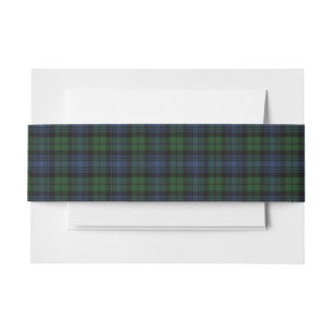 Black Watch Ancient Tartan Invitation Belly Band