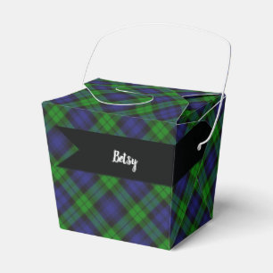 Black Watch Campbell Scottish Tartan Plaid Pattern Favour Box