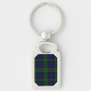 Black Watch clan tartan blue green plaid Key Ring