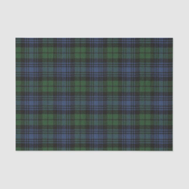 Black Watch Dress Ancient Scottish Tartan Tissue Paper (Front)