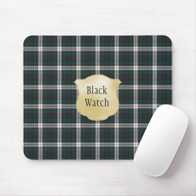 Black Watch Dress Modern Original Scottish Tartan Mouse Mat (With Mouse)