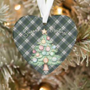 Black Watch Dress  Scottish Tartan Christmas Ornament