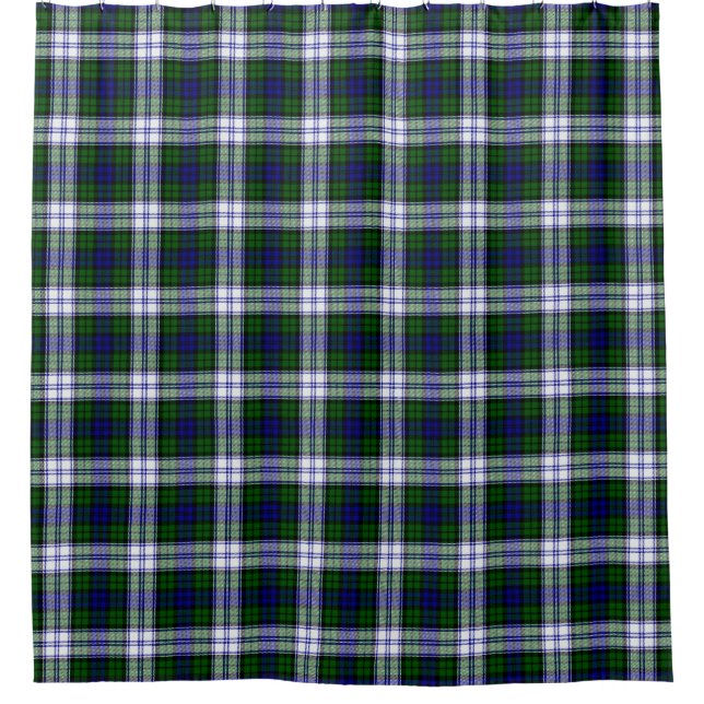 Black Watch Fashion Tartan Shower Curtain (Front)