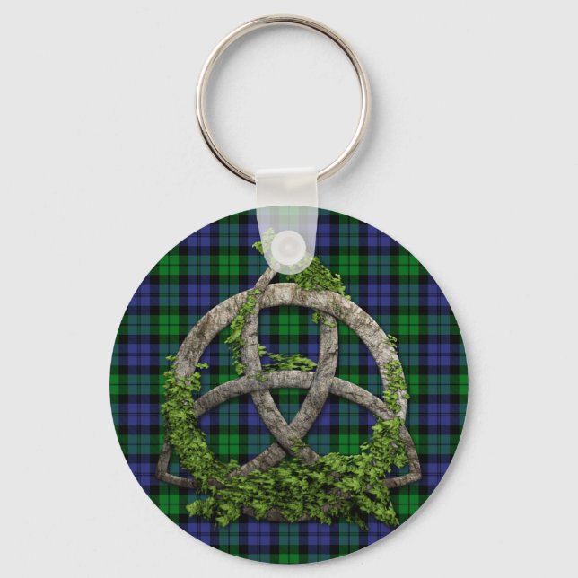 Black Watch Military Celtic Trinity Knot Key Ring (Front)