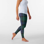 Black Watch Plaid Green Blue Scottish Tartan Leggings<br><div class="desc">Upgrade your traditional winter wardrobe with these bold,  colourful,  and quality Scottish clan Black Watch tartan plaid leggings. Great for the holidays and perfect for winter activities,  training,  or workouts</div>