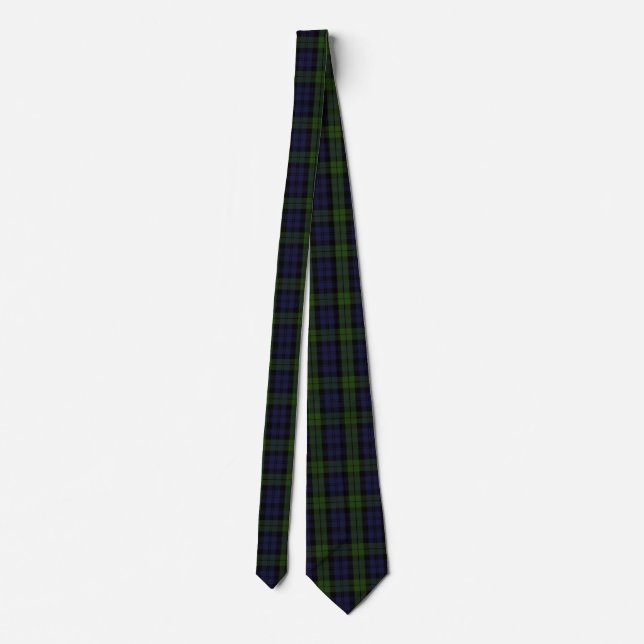 Black Watch Plaid Tie (Back)