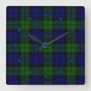 Black Watch Plaid Wall Clock