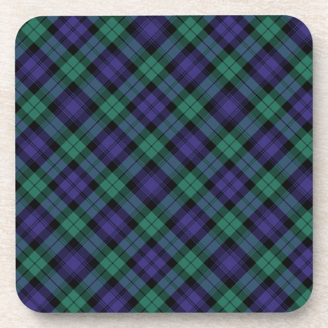Black Watch Scottish Tartan Coaster (Front)