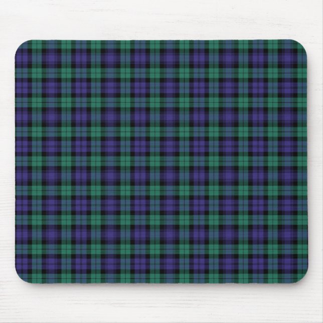 Black Watch Scottish Tartan Mouse Mat (Front)