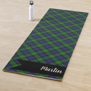 Black Watch Scottish Tartan Plaid Pattern Yoga Mat