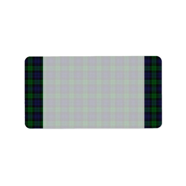 Black Watch Tartan Blank Address Label (Front)