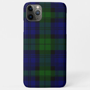 Black Watch Tartan Blue Green Plaid iPhone 11 Pro Max Case