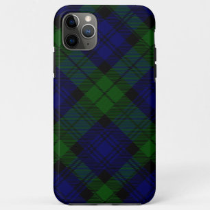 Black Watch Tartan Blue Green Plaid iPhone 11 Pro Max Case
