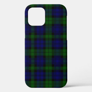 Black Watch Tartan Blue Green Plaid iPhone 12 Case