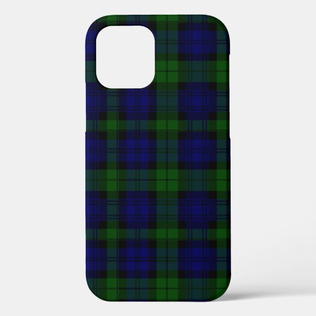 Black Watch Tartan Blue Green Plaid Case-Mate iPhone Case (Back)