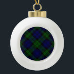 Black Watch Tartan Blue Green Plaid Ceramic Ball Christmas Ornament<br><div class="desc">Black Watch Clan Tartan Blue Green Plaid</div>