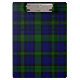 Black Watch Tartan Blue Green Plaid Clipboard