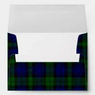 Black Watch Tartan Blue Green Plaid Envelope