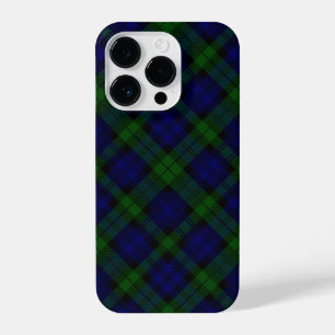 Black Watch Tartan Blue Green Plaid iPhone 14 Pro Case