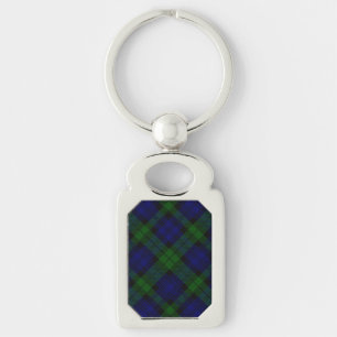 Black Watch Tartan Blue Green Plaid Key Ring