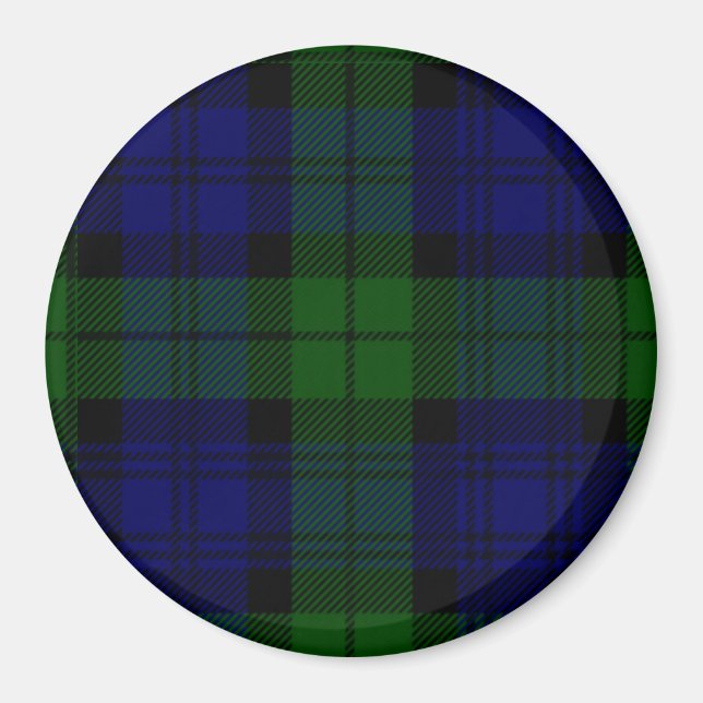 Black Watch Tartan Blue Green Plaid Magnet (Front)