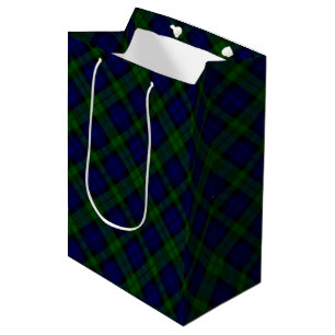 Black Watch Tartan Blue Green Plaid Medium Gift Bag