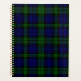 Black Watch Tartan Blue Green Plaid Planner