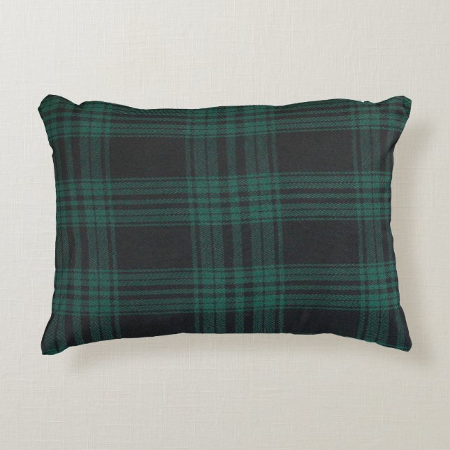 Black watch tartan Brushed Polyester Decorative Cushion (Front)
