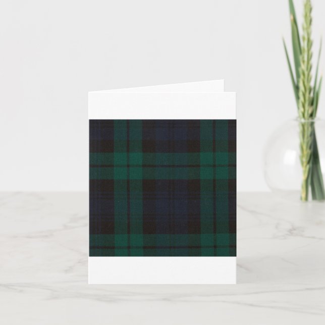Black Watch Tartan Card (Front)