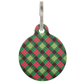 Black Watch Tartan Fabric Pattern Pet Tag