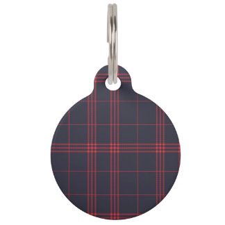 Black Watch Tartan Fabric Pattern Pet Tag