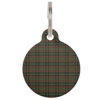 Black Watch Tartan Fabric Pattern Pet Tag