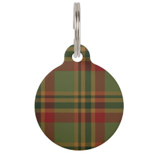 Black Watch Tartan Fabric Pattern Pet Tag
