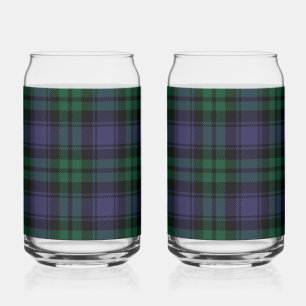 Black Watch Tartan, Plaid Can Glass