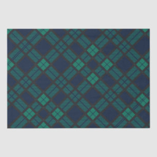 Black Watch Tartan Plaid Classic Blue Green Tissue Paper