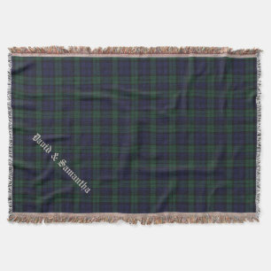 Black Watch Tartan Plaid Custom Throw Blanket