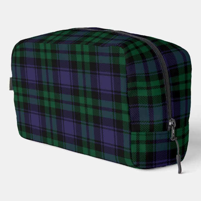 Black Watch Tartan, Plaid Dopp Kit (Right Corner)