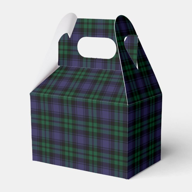 Black Watch Tartan, Plaid Favour Box (Front Side)