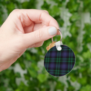 Black Watch Tartan, Plaid Key Ring