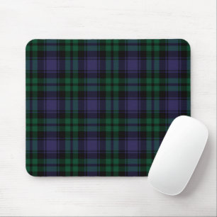 Black Watch Tartan, Plaid Mouse Mat